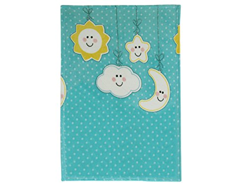 Baby-Plüschdecke mit süßem Tiermotiv – erhältlich in 4 Varianten und in einer Einheitsgröße von ca. 75 x 100 cm, Wolken und Mond - 6
