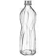 Bormioli Aqua Bottle LT.1 C/Cap, 1 Liter, Stainless Steel, Transparent