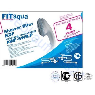 Duschfilter FITaqua, KDF , 1/2 Gewinde , Duschfilter gegen Kalk und Chlor. Reduziert Haarausfall und Hauterretation, Wellness, Markenfilter, Kalkfilter für Dusche & Badewanne