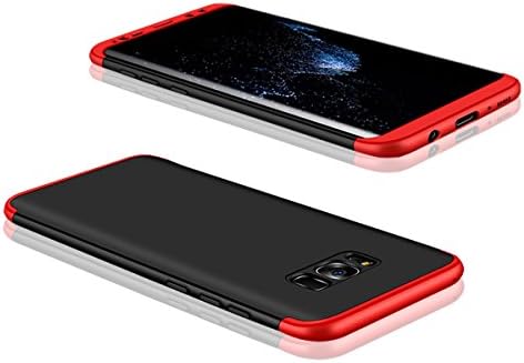 Samsung Galaxy S7 Edge Case,HAVE1SEE Ultra-Thin Three-piece Shockproof Hard Back Luxury Hybrid Armor Cover Case for Galaxy S7 Edge Black+Red