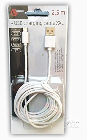 USB Cable 2.5/3.3 ft. white [Apple] Charger iPhone 6 iPhone 5, iPhone mini 2 Mini 3 iPod Nano – iOS 7 IPAD AIR PRO Air 2 10 – White
