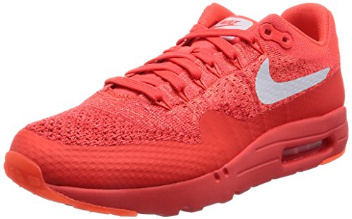 Nike Air Max 1 Ultra Flyknit, Chaussures de Running Homme, Rouge (Bright Crimson / White-University Red), 41 EU