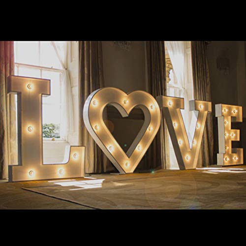 Preisvergleich Produktbild Uonlytech Herz Leuchtreklame, Liebe Herz Wandschild Licht, LED Leuchtreklame für Party Schlafzimmer Dekoration (Weiß)