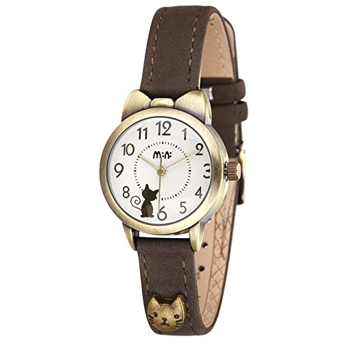 ufengke® wasserdicht vintage elegante katze bowknotentwurf quarz armbanduhren für frauen mädchen-braun ufengke® wasserdicht vintage elegante katze bowknotentwurf quarz armbanduhren für frauen mädchen-braun