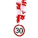 Produktbild Partykette Warnschild Design "30" Party Deko Geburtstags Dekoration