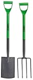 Draper Easy Find Carbon Steel Garden Fork and Spade Set (Garden &amp; Outdoors)