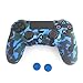 Produktbild Runrain Gamepad Schutz Camouflage Guards Grip Cover + 2 Caps für Playstation 4 PS4 (Blau)