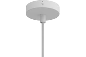 creative cables - Kit Mini Rosone cilindrico in Metallo a 1 Foro Centrale - Cilindrico, Bianco Opaco