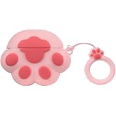 Microsonic Airpods 4.Nesil/ANC Kılıf Cartoon Fig&uuml;rl&uuml; Silikon Crtn-Fgr-Pti-Pmb [AirPods 4 ile Uyumlu Kılıf - Pembe - Koyu Pemb