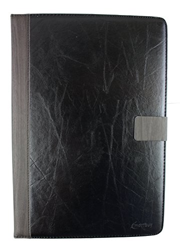 Emartbuy® Vodafone Tab Prime 7 4G 10.1 Zoll Tablet PC Universal ( 10 – 11 Zoll ) Schwarz Distressed Multi Angle Exekutiv Folio Mappen Kasten Abdeckung mit Kartensteckplätze + Eingabestift - 3