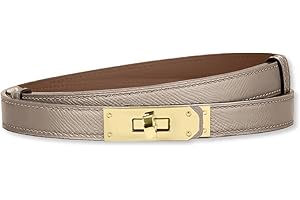 HEVIBK Ledergürtel Damen Gürtel Taillengürtel Damengürtel Leder Jeansgürtel Echtleder 18mm Breit schmaler Gürtel