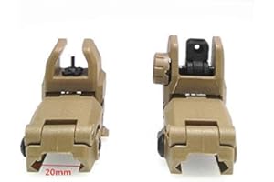 FIRECLUB Newest Model Tactical Polymer Folding Front and Rear Set Flip Up Backup Sights