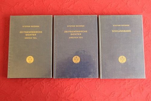 *ZEITGENÖSSISCHE DICHTER* Erster und Zweiter Teil und Schlussband. 3 Bände.