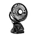 Produktbild LHABO Clip Schreibtisch Ventilator Mini USB Ventilator Einstellbare Wiederaufladbare Batterie klein und leise Portable Tischventilator Auto Fan Für Fahrzeug,LKW,Rücksitz Wohnmobil, SUV oder Yacht usw
