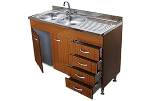 Arredobagno e Cucine Mobile sottolavello,2 sportelli+cassettiera dx per lavello 120cm (non compreso)