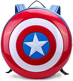 Personality Blue Captain Backpacks - Diameter 43cm Round Shield Backpack, Female Backpacks, Men Backpacks, Good Gifts for Men, Women