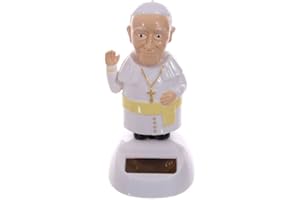 GIFT BRIT Solar Powered Pal, Pope Animated Toy Car Decor Kids Girl Toys Gift for Office Car Ornament Decoration, Height 11cm Width 5cm Depth 6cm
