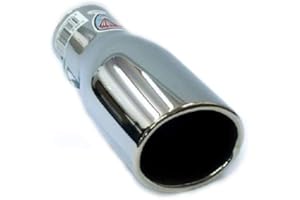 BOLOROMO Auspuffblende Oval Endrohr Edelstahl Auto Endrohrblenden Auspuffendrohr Auspuffrohr Tuning Universell Schalldampf Blende Sport Oval Chrom Auspuffspitzen 43-57 mm