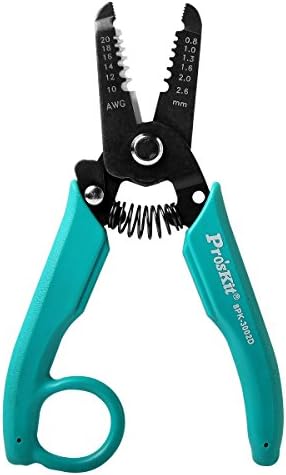 ANRIS ProsKit 8PK-3002D Precision Wire Stripper Cutting Pliers Nippers Repair Tool for 10-22 AWG Stranded Wire Cutting stripping solid wire from AWG 20~10.£¨0.8~2.6mm£©