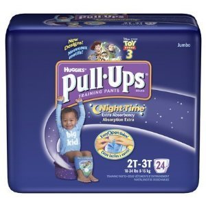Huggies Pull-Ups Night Time Training Pants for Boys 2T-3T 24-Count (Pack of 4)