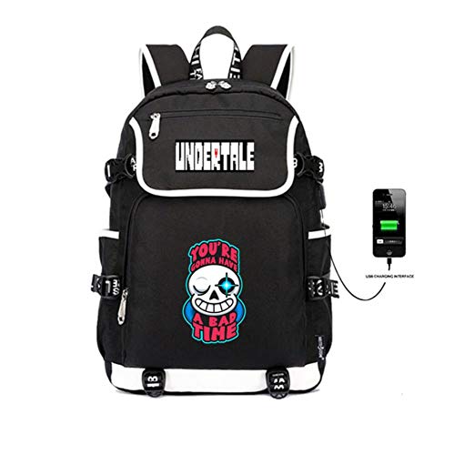 Preisvergleich Produktbild GuiSoHn Anime Undertale Backpack Schüler Schultasche Laptop Rucksäcke Freizeittasche Daypack with USB Charging Port