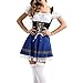 Produktbild NAIHEN Frauen Bier Festival Kleid Maidservant Blue Dress Bier Festival Cosplay Kostüme