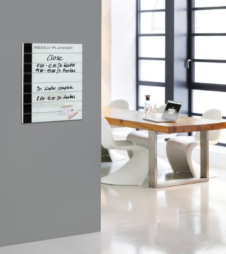 Sigel GL152 Glas-Magnetboard / Magnettafel artverum Wochenplaner, 40 x 50 cm - 2