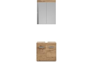 Vicco set mobili bagno Luna, Rovere, 2 parti