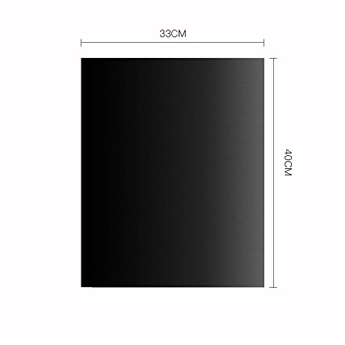 BBQ Grillmatten zum Grillen und Backen, 6er Set BBQ antihaft wiederverwendbar Grillmatte für Grill von Weber (Genesis), Charmglow, Brinkmann, Jenn Air, Uniflame, Lowes, und anderen Modellen-40x33cm(schwarz) (6) - 2