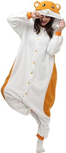 Albrose Cartoon Jumpsuits Pajamas Clothing kigurumi Cosplay Costumes Hamtaro XL