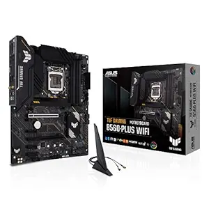 ASUS TUF Gaming B560-Plus WiFi(Intel Socket LGA1200 for 11th Gen Intel Core & 10th Gen Intel Core, Pentium Gold and Celeron) ATX motherboard 8+1 DrMOS Power stages PCIe 4.0 support DDR4 5000 (OC) Dual M.2 slot with flexible heatsink HDMI 2.0 DisplayPort 1.4