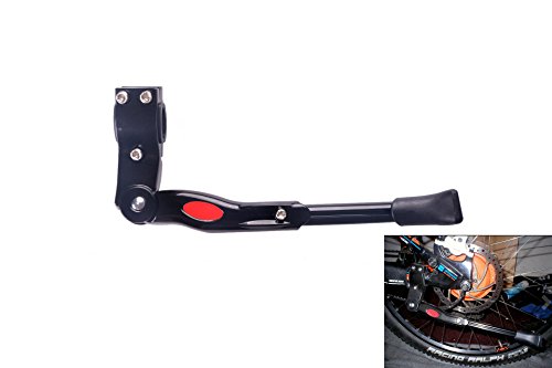 Fahrrad Ständer Seitenständer Fahrradständer Hinterbauständer Universal Aluminiun Gummi Schwarz Weiß - 2