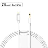 ❤ Hohe Qualität -- Dieses Lightning-auf-3,5-mm-Audiokabel mit [Apple-MFi-zertifiziert], Die hochwertigen Lightning Verbindungs steckersorgen für beständigen Sound und verhindern Signalverlust und Störgeräusche. Lehn dich zurück und genieße die Musik!