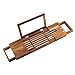Produktbild Fishroll Faltbarer Laptop-Schreibtisch, Regale Holz Badewanne Caddy Tablett, Bad und Bett Tablett, Adjus Bad, Getränkehalter, (Natürliche Bambus Farbe) 51 * 16 * 5cm