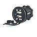 Produktbild Linchview Dual USB Steckdose Einbau Auto RV Boots Motorrad Wohnwagen USB Stecker 5V 3.1A Ladegerät Adapter 12V/24V KFZs Ladegerät Adapter für Navi, Handy, GPS mit Staubdicht/ wasserdicht Cover