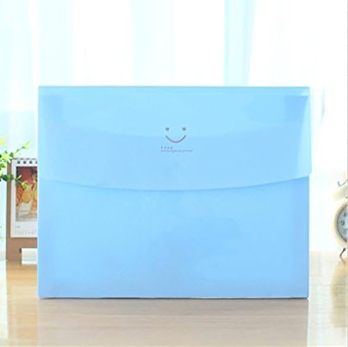 (1Pcs/Sale) A4 Size File Folder School Supplies File Bag Office Supplies Paper Portfolio Document,Blue