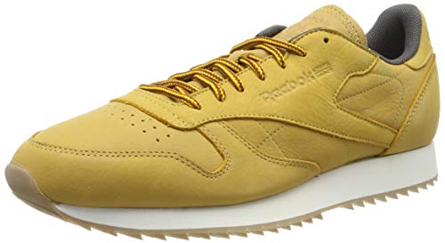 Reebok Cl Leather Ripple WP, Zapatillas de Deporte para Hombre, Dorado (Golden Wheat/Urban Grey/Chalk), 44.5 EU