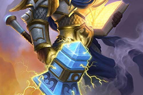 Hearthstone Magnetic Metal Poster 31x21 Uther The Lightbringer - 