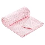 Manta bebé multiusos de topitos burbuja en color rosa