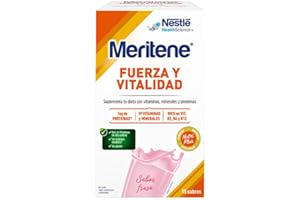 NESTLÉ HEALTH SCIENCE Meritene Fuerza y Vitalidad Batido Sabor Fresa, 15Sobres DESCUENTO DIRECTO -2EUROS