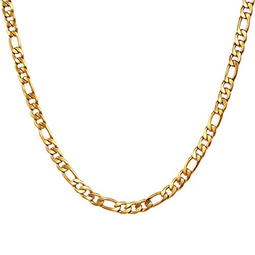 Nakabh Elegant Statement Necklace Stainless Steel Chain (Golden)