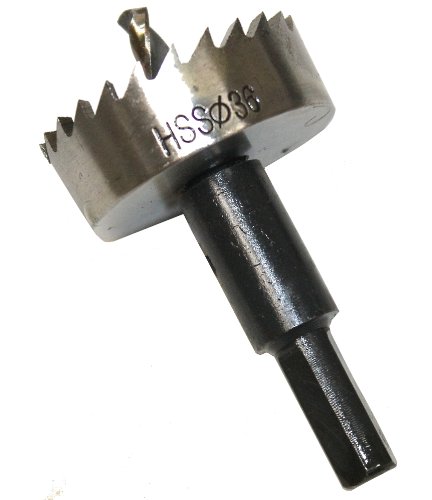 Aerzetix: Lochsäge für Metall HSS Werkzeug Eisen Bohrer Bit-Hex-Schlüssel Metall 36 mm - 5