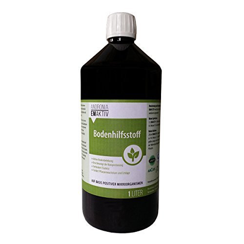 EmAktiv Effektive Mikroorganismen Hilfsstoff | Universal "Bio-Bodenhilfstoff" für Boden & Pflanzen | Algenreduktion & Verbesserung der Wasserqualität in Teich und Aquarium | 1000ml