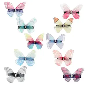Myynti Mini Butterfly Hair Clip Claw Nail Style Decoration Snap Hairpin for Girl and Women Hair Accessories Multicolor 10 PCS