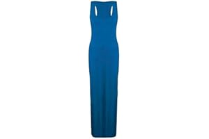 GENERIC ZEE Fashion Women Ladies Jersey Long Summer Vest Racer Muscle Back Maxi Dress Plus Size 8-26
