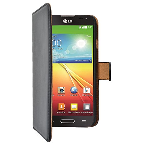 Slabo Flip Case Cover in Bookstyle für LG L90 - TOP QUALITÄT - schwarz | black