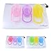 Price comparison product image purifyou Best Seller - Purepouch Bpa-Free Nipple Shield Case & Pacifier Case, Set Of 3, With Free Mesh Sack - Fits All Major Pacifiers & Breastshields - Non Toxic - For Any Infant, Newborn (Girl)