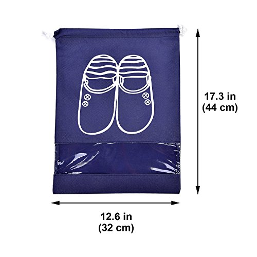 Vovoly-sac-a-chaussure-Lot-de-10-Impermable-et-Respirante-avec-fermeture-de-cordon-et-fentre-transparente