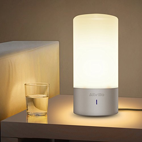 Preisvergleich Produktbild Albrillo LED Tischlampen Touch-Funktion Farbwechsel Stimmungslicht mit 256 Farbkombinationen und Warmweißes Licht in 3 Helligkeitsstufen