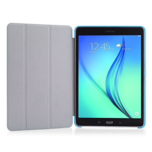 Samsung Galaxy Tab A 9.7 Hülle – MoKo Ultra Slim PU Leder Tasche Schutzhülle Schale Smart Case mit Auto Sleep / Wake up Funktion und Standfunktion für Galaxy Tab A 9.7 Zoll T550 Tablet-PC, Hellblau - 3
